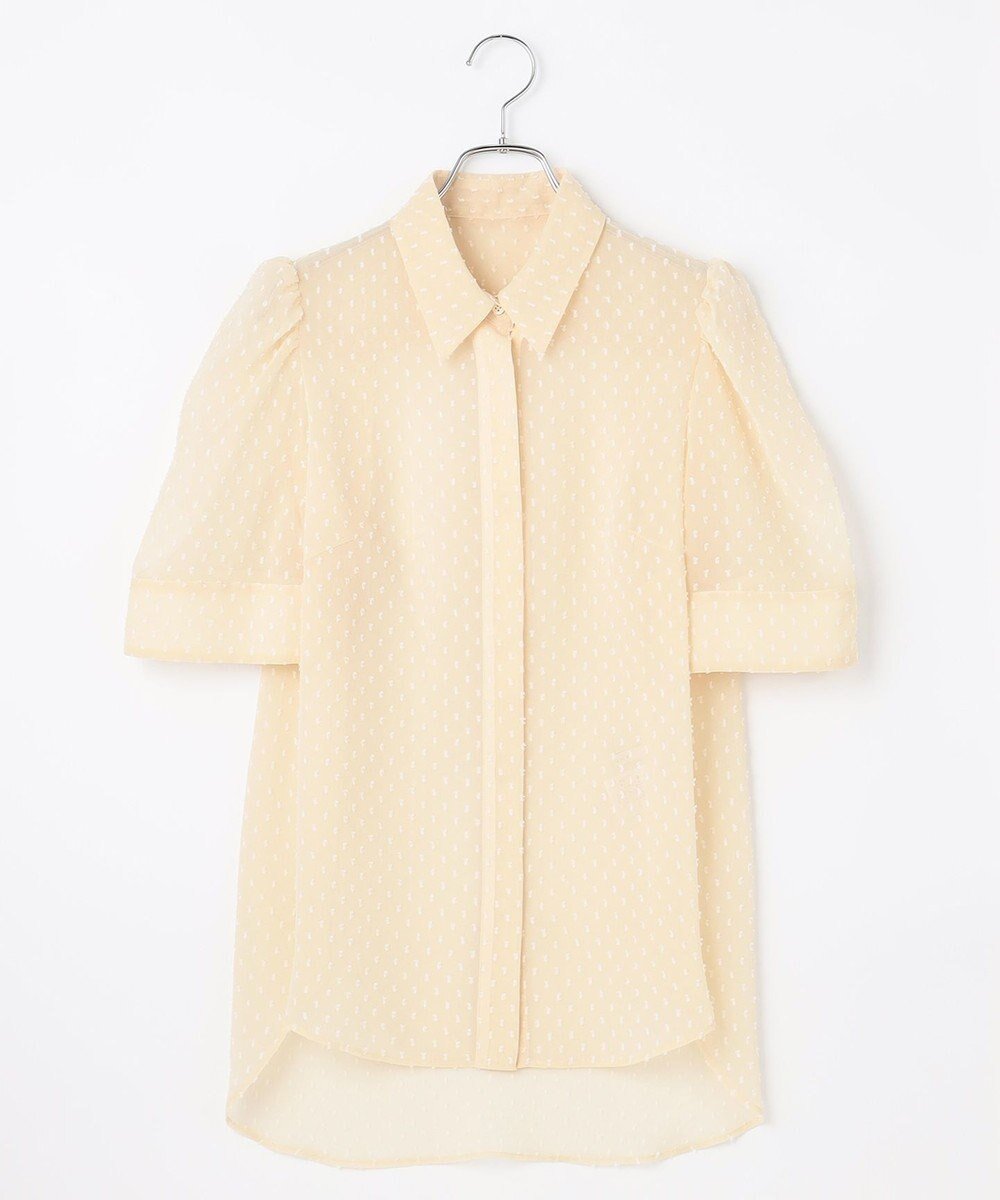 【ハッシュニュアンス/#Newans】の【ANSWER for シティライフ】ドットデザインシアーシャツ 人気、トレンドファッション・服の通販 founy(ファニー) 　ファッション　Fashion　レディースファッション　Fashion for Women　トップス・カットソー　Cut & Sew Tops　シャツ・ブラウス・オフィスカジュアル　Elegant Blouses & Button-Ups　コンパクト　Compact, Small Size　シアー　Sheer, See-Through　スマート　Smart, Elegant　スリーブ　Sleeve, Long Sleeve / Short Sleeve　ドット　Polka Dot, Dot Pattern　エレガント 上品　Elegant　夏　Summer　定番　Standard, Basic Item　春　Spring　S/S・春夏　SS, Spring/Summer, Warm Season　 other-1|ID: prp329100004596329 ipo3291000000034424077