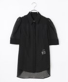 【ハッシュニュアンス/#Newans】の【ANSWER for シティライフ】ドットデザインシアーシャツ ブラック系×ブラック系ドット|ID: prp329100004596329 ipo3291000000034424079