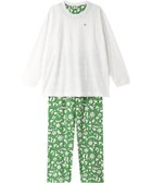 【ツモリチサト スリープ/tsumori chisato SLEEP】のツモリチサト パジャマ 長袖 長ズボン 綿100%(トップス) 綿混(ボトムス) UDX539 /ワコール グリーン|ID: prp329100004596331 ipo3291000000032663566