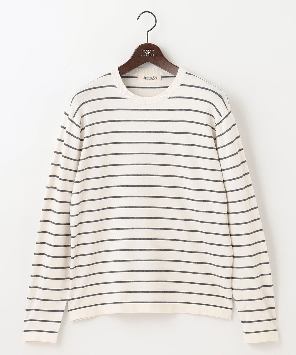 【ジョセフ アブード マウンテン/JOSEPH ABBOUD MOUNTAIN】の【WEB限定・SPACE/チクチクしない/イージーケア/3シーズン対応】 SNOWYボーダーニットTシャツ インテリア・キッズ・メンズ・レディースファッション・服の通販 founy(ファニー) 　ファッション　Fashion　レディースファッション　Ladies' Fashion Online　トップス・カットソー　Tops/Tshirt　ニット　Knit Tops　シャツ/ブラウス　Shirts/Blouses　ロング / Tシャツ　T-Shirts　春　Spring　秋　Autumn/Fall　ジャケット　Jacket　ストレッチ　Stretch　セーター　Sweater　パターン　Pattern　ボーダー　Border　冬　Winter　A/W・秋冬　Aw・Autumn/Winter・Fw・Fall-Winter　ホワイト系2|ID: prp329100004596338 ipo3291000000032663661