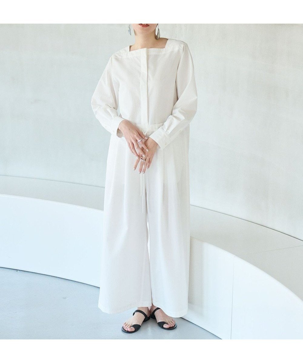 【ハッシュニュアンス/#Newans】のスクエアネックジャンプスーツ インテリア・キッズ・メンズ・レディースファッション・服の通販 founy(ファニー) 　ファッション　Fashion　レディースファッション　Ladies' Fashion Online　ワンピース　Dress　オールインワン ワンピース　All In One Dress　サロペット　Salopette　スクエア　Square　リボン　Ribbon　ヴィンテージ　Vintage　エレガント 上品　Elegant　夏　Summer　春　Spring　S/S・春夏　Ss・Spring/Summer　ホワイト|ID: prp329100004596341 ipo3291000000032663746