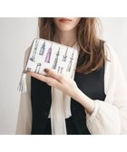 【トプカピ/TOPKAPI】の【TREASURE TOPKAPI】シュリンクレザー タッセル プリント ラウンド 二つ折り財布 / パスポート ケース ホワイト|ID: prp329100004596346 ipo3291000000033617087