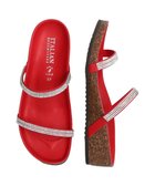 【インター ショシュール/INTER-CHAUSSURES】の【ITALIAN SHOEMAKERS】ダブルラインストーンフットベッドサンダル 人気、トレンドファッション・服の通販 founy(ファニー) ファッション Fashion レディースファッション Fashion for Women おすすめ Recommended / Our Picks イタリア Italy インソール Shoe Insole サンダル Sandals, Summer Shoes シューズ Shoes, Footwear ストーン Stone, Gem-Like 人気 Popular, Best Seller 夏 Summer 旅行 Travel 春 Spring S/S・春夏 SS, Spring/Summer, Warm Season thumbnail レッド|ID: prp329100004596405 ipo3291000000033541722