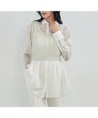【アイシービー/iCB】の【洗える】 シャインポリエステルクロッシェ ニットベスト オフホワイト系|ID: prp329100004596473 ipo3291000000032665000