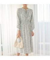 【フェルゥ/Feroux】の【洗える】フラワープリントラッフル ワンピース 人気、トレンドファッション・服の通販 founy(ファニー) ファッション Fashion レディースファッション Ladies' Fashion Online ワンピース Dress カーディガン Cardigan シャーリング Shirring フェミニン Feminine フラット Flat フロント Front ラッフル Raffle 洗える Washable A/W・秋冬 Aw・Autumn/Winter・Fw・Fall-Winter |ID:prp329100004596538