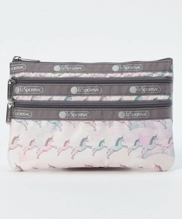 【レスポートサック/LeSportsac】の3ZIP COSMETIC/パステルユニコーン インテリア・キッズ・メンズ・レディースファッション・服の通販 founy(ファニー) https://founy.com/ ファッション Fashion レディースファッション Ladies' Fashion Online 財布 Wallets ポーチ Pouches スリム Slim フラット Flat プリント Print ポケット Pocket ポーチ Pouch 旅行 Travel 財布 Wallet |ID: prp329100004596648 ipo3291000000032667092