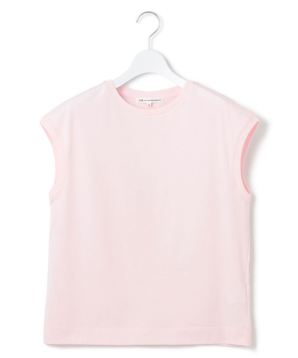 【23区/NIJYUSANKU】の【洗える】コンパクトヤーン フレンチスリーブ Tシャツ インテリア・キッズ・メンズ・レディースファッション・服の通販 founy(ファニー) 　ファッション　Fashion　レディースファッション　Ladies' Fashion Online　トップス・カットソー　Tops/Tshirt　シャツ/ブラウス　Shirts/Blouses　ロング / Tシャツ　T-Shirts　カットソー　Cut and Sewn　イエロー　Yellow　オレンジ　Orange　春　Spring　洗える　Washable　カットソー　Cut And Sew　スペシャル　Special　スリーブ　Sleeve　タンク　Tank　なめらか　Smooth　フェミニン　Feminine　フレンチ　French　S/S・春夏　Ss・Spring/Summer　NEW・新作・新着・新入荷　New Arrivals　おすすめ　Recommend　夏　Summer　エレガント 上品　Elegant　2025年　2025　2025春夏・S/S　Ss,Spring/Summer,2025　ピンク系|ID: prp329100004596701 ipo3291000000032667492
