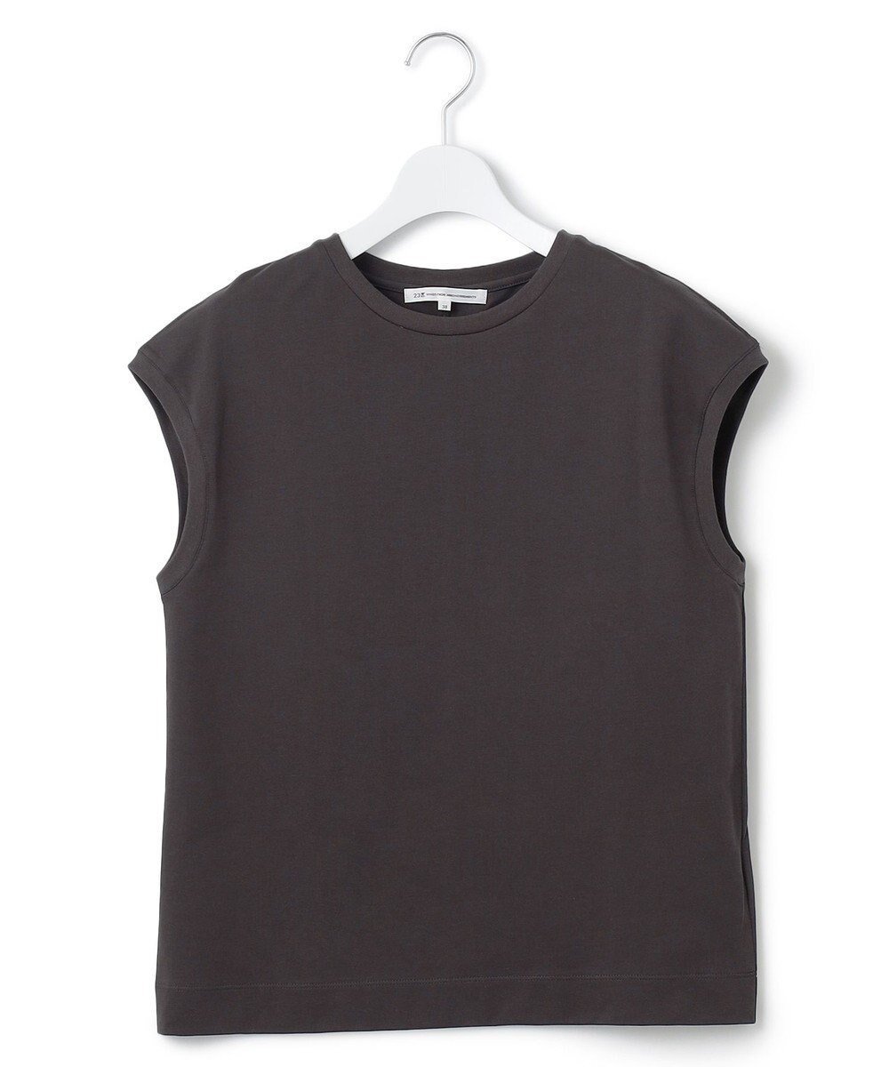 【23区/NIJYUSANKU】の【洗える】コンパクトヤーン フレンチスリーブ Tシャツ インテリア・キッズ・メンズ・レディースファッション・服の通販 founy(ファニー) 　ファッション　Fashion　レディースファッション　Ladies' Fashion Online　トップス・カットソー　Tops/Tshirt　シャツ/ブラウス　Shirts/Blouses　ロング / Tシャツ　T-Shirts　カットソー　Cut and Sewn　イエロー　Yellow　オレンジ　Orange　春　Spring　洗える　Washable　カットソー　Cut And Sew　スペシャル　Special　スリーブ　Sleeve　タンク　Tank　なめらか　Smooth　フェミニン　Feminine　フレンチ　French　S/S・春夏　Ss・Spring/Summer　NEW・新作・新着・新入荷　New Arrivals　おすすめ　Recommend　夏　Summer　エレガント 上品　Elegant　2025年　2025　2025春夏・S/S　Ss,Spring/Summer,2025　ブラウン系|ID: prp329100004596701 ipo3291000000032667497