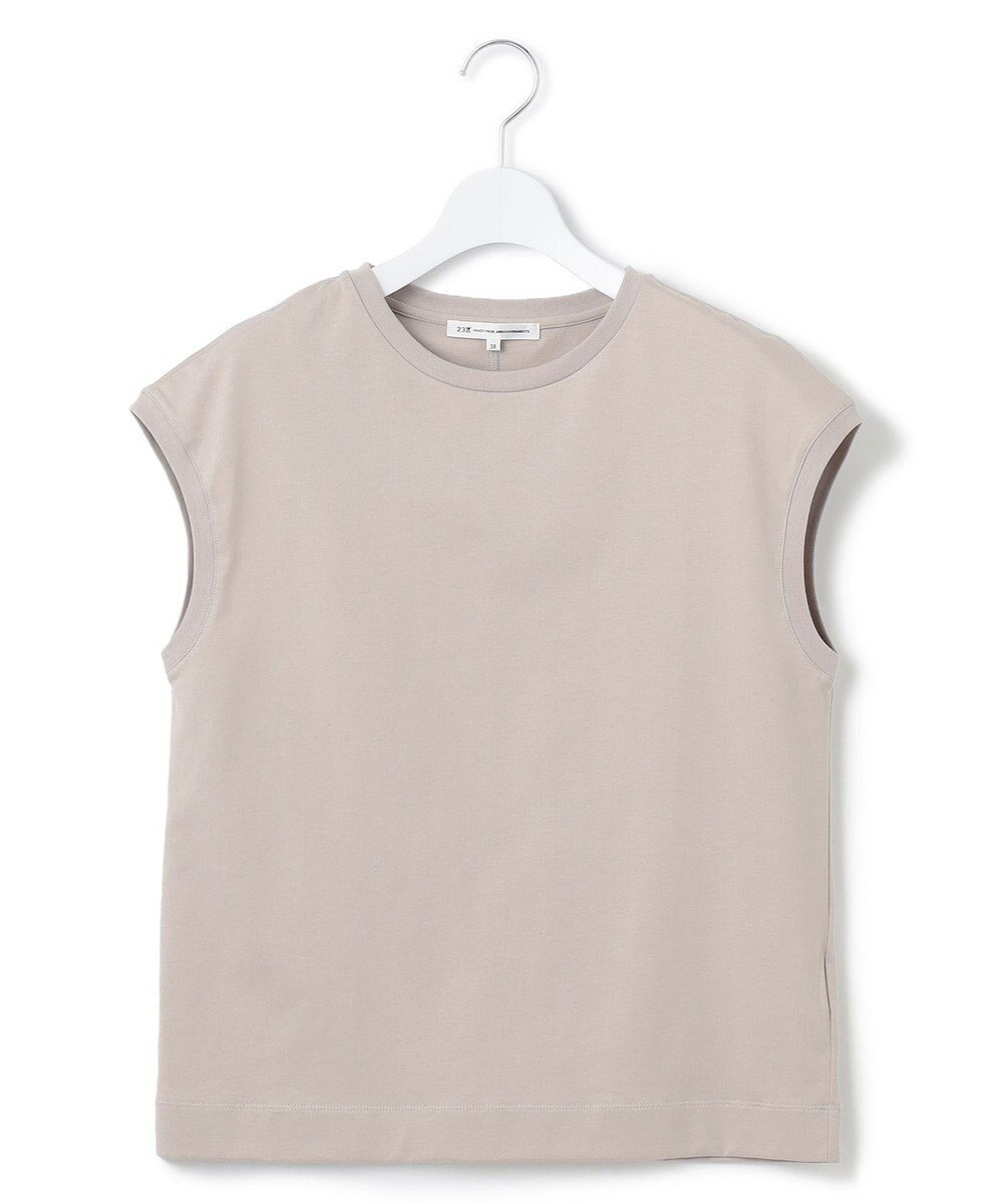 【23区/NIJYUSANKU】の【洗える】コンパクトヤーン フレンチスリーブ Tシャツ インテリア・キッズ・メンズ・レディースファッション・服の通販 founy(ファニー) 　ファッション　Fashion　レディースファッション　Ladies' Fashion Online　トップス・カットソー　Tops/Tshirt　シャツ/ブラウス　Shirts/Blouses　ロング / Tシャツ　T-Shirts　カットソー　Cut and Sewn　イエロー　Yellow　オレンジ　Orange　春　Spring　洗える　Washable　カットソー　Cut And Sew　スペシャル　Special　スリーブ　Sleeve　タンク　Tank　なめらか　Smooth　フェミニン　Feminine　フレンチ　French　S/S・春夏　Ss・Spring/Summer　NEW・新作・新着・新入荷　New Arrivals　おすすめ　Recommend　夏　Summer　エレガント 上品　Elegant　2025年　2025　2025春夏・S/S　Ss,Spring/Summer,2025　ベージュ系|ID: prp329100004596701 ipo3291000000032667499