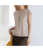 【23区/NIJYUSANKU】の【洗える】コンパクトヤーン フレンチスリーブ Tシャツ ベージュ系|ID: prp329100004596701 ipo3291000000032710815