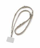 【トプカピ/TOPKAPI】の【TREASURE TOPKAPI】ボールビーズ スマホ ショルダー ストラップ シルバー|ID: prp329100004596722 ipo3291000000032667737