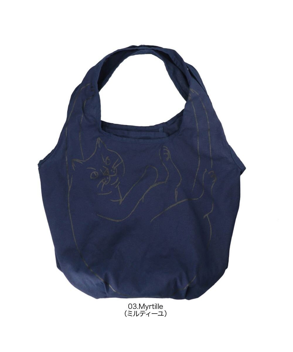 【ルートート/ROOTOTE】の2672【エコバッグ:ネコ柄】/ NA.ルーショッパー.マルシェ-B インテリア・キッズ・メンズ・レディースファッション・服の通販 founy(ファニー) 　ファッション　Fashion　レディースファッション　Fashion for Women　洗える　Machine Washable　ネコ　Cat, Feline Motif　プリント　Print, Printed Pattern　ポケット　Pocket, Pocket Detail　ランダム　Random, Irregular　再入荷　Restock / Back in Stock　旅行　Travel　ギフト プレゼント　Gift / Present　03:ミルティーユ|ID: prp329100004596725 ipo3291000000032977428