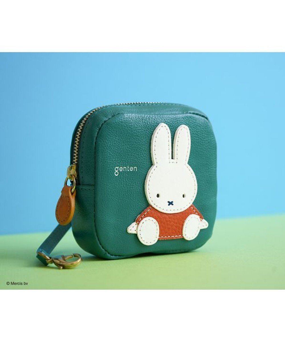 【ゲンテン/genten】の【WEB限定】miffy collection ポーチ「ミッフィー」 インテリア・キッズ・メンズ・レディースファッション・服の通販 founy(ファニー) 　ファッション　Fashion　レディースファッション　Ladies' Fashion Online　財布　Wallets　ポーチ　Pouches　イタリア　Italy　キーホルダー　Key Ring　スマート　Smart　財布　Wallet　チャーム　Charm　ボックス　Box　ポーチ　Pouch　リップ　Lip　NEW・新作・新着・新入荷　New Arrivals　グリーン|ID: prp329100004596795 ipo3291000000032668190