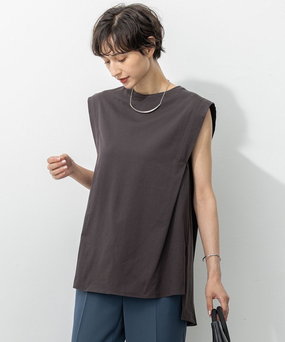 【23区/NIJYUSANKU】の【洗える】コンパクトヤーン オーバーサイズ タンクトップ インテリア・キッズ・メンズ・レディースファッション・服の通販 founy(ファニー) 　ファッション　Fashion　レディースファッション　Ladies' Fashion Online　トップス・カットソー　Tops/Tshirt　シャツ/ブラウス　Shirts/Blouses　ロング / Tシャツ　T-Shirts　カットソー　Cut and Sewn　春　Spring　洗える　Washable　カットソー　Cut And Sew　カーディガン　Cardigan　シンプル　Simple　スペシャル　Special　スリーブ　Sleeve　タンク　Tank　ダウン　Down　デニム　Denim　なめらか　Smooth　フェミニン　Feminine　フレア　Flare　フレンチ　French　ロング　Long　S/S・春夏　Ss・Spring/Summer　NEW・新作・新着・新入荷　New Arrivals　おすすめ　Recommend　夏　Summer　エレガント 上品　Elegant　2025年　2025　2025春夏・S/S　Ss,Spring/Summer,2025　ブラウン系|ID: prp329100004596799 ipo3291000000032668212