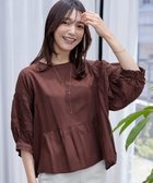 【ティアクラッセ/Tiaclasse】の【洗える】コットンエンブロイダリーブラウス ブラウン|ID: prp329100004596800 ipo3291000000032668235