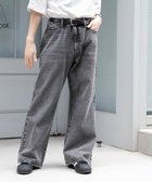 【ウィゴー/WEGO】の【ユニセックス着用ITEM/SMLサイズ展開】デニムルーズフレアパンツ グレー|ID: prp329100004596886 ipo3291000000032669167
