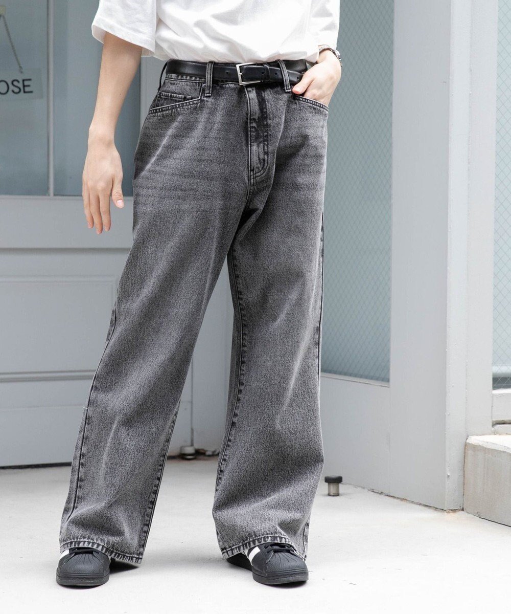 【ウィゴー/WEGO】の【ユニセックス着用ITEM/SMLサイズ展開】デニムルーズフレアパンツ インテリア・キッズ・メンズ・レディースファッション・服の通販 founy(ファニー) 　ファッション　Fashion　レディースファッション　Ladies' Fashion Online　パンツ　Pants　春　Spring　秋　Autumn/Fall　シンプル　Simple　ジャケット　Jacket　スマホ　Smartphone　セットアップ　Set Up　デニム　Denim　ビッグ　Big　フィット　Fit　フレア　Flare　半袖　Short Sleeve　ルーズ　Loose　冬　Winter　A/W・秋冬　Aw・Autumn/Winter・Fw・Fall-Winter　S/S・春夏　Ss・Spring/Summer　再入荷　Restock/Back In Stock/Re Arrival　プチプライス・低価格　Affordable　おすすめ　Recommend　夏　Summer　グレー|ID: prp329100004596886 ipo3291000000032669167