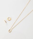 【フィービィー/phoebe】のオンワード限定セット 【金属アレルギー対応】リッチラインフォースシューネックレス×ワンタッチビジューフープミニピアス/サージカルステンレス ゴールド|ID: prp329100004597056 ipo3291000000032671303