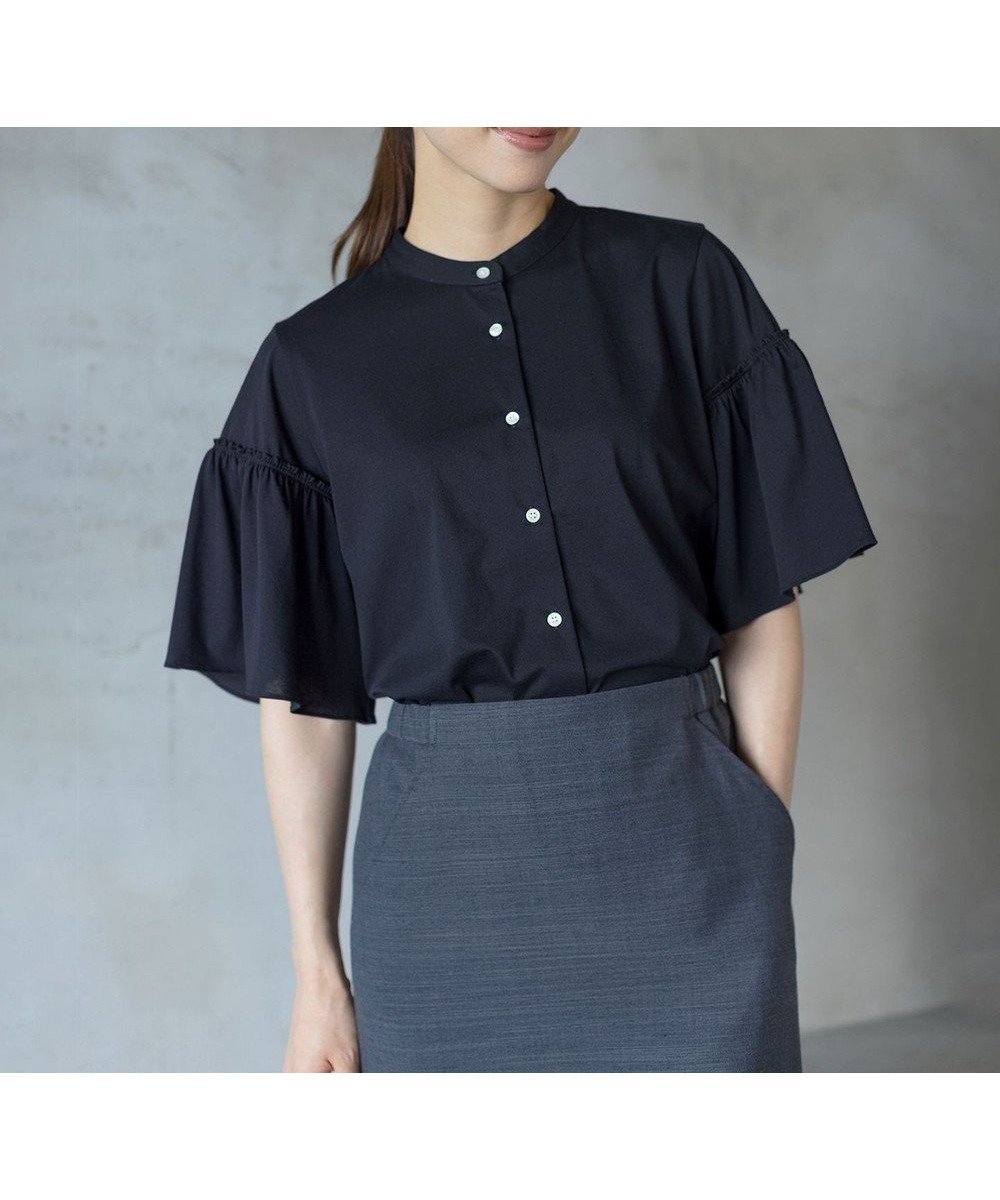 【組曲/KUMIKYOKU】のギャザースリーブクリア カットソー インテリア・キッズ・メンズ・レディースファッション・服の通販 founy(ファニー) ファッション Fashion レディースファッション Fashion for Women トップス・カットソー Cut & Sew Tops シャツ・ブラウス・オフィスカジュアル Elegant Blouses & Button-Ups ロングTシャツ・Tシャツ Longline T-Shirts & Tees カットソー・ベーシックTシャツ Cut-and-Sewn Tops / Stretch Tees & Basics 春 Spring カットソー Cut and Sewn Top ギャザー Gathered, Ruffled スリーブ Sleeve, Long Sleeve / Short Sleeve S/S・春夏 SS, Spring/Summer, Warm Season おすすめ Recommended / Our Picks 夏 Summer ブラック系|ID: prp329100004597071 ipo3291000000033189637