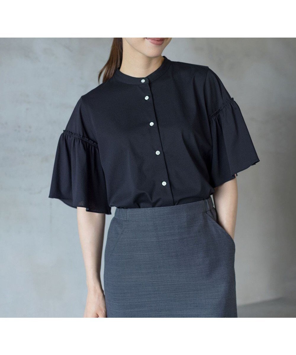 【組曲/KUMIKYOKU】のギャザースリーブクリア カットソー インテリア・キッズ・メンズ・レディースファッション・服の通販 founy(ファニー) ファッション Fashion レディースファッション Fashion for Women トップス・カットソー Cut & Sew Tops シャツ・ブラウス・オフィスカジュアル Elegant Blouses & Button-Ups ロングTシャツ・Tシャツ Longline T-Shirts & Tees カットソー・ベーシックTシャツ Cut-and-Sewn Tops / Stretch Tees & Basics 春 Spring カットソー Cut and Sewn Top ギャザー Gathered, Ruffled スリーブ Sleeve, Long Sleeve / Short Sleeve S/S・春夏 SS, Spring/Summer, Warm Season おすすめ Recommended / Our Picks 夏 Summer ブラック系|ID: prp329100004597071 ipo3291000000035728449