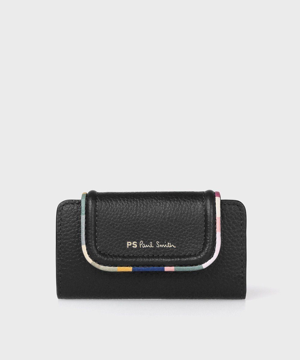 【ポール スミス/Paul Smith】のスワールトリム キーケース インテリア・キッズ・メンズ・レディースファッション・服の通販 founy(ファニー) 　ファッション　Fashion　レディースファッション　Fashion for Women　ミニ財布・二つ折り財布　Wallets & Card Cases　アクセサリー　Fashion Accessories　ウェーブ　Wavy Pattern　バランス　Balance, Style Balance　パイピング　Piping, Trim Design　フラップ　Flap, Flap Pocket　プリント　Print, Printed Pattern　財布　Wallet, Purse　ブラック|ID: prp329100004597095 ipo3291000000033518694