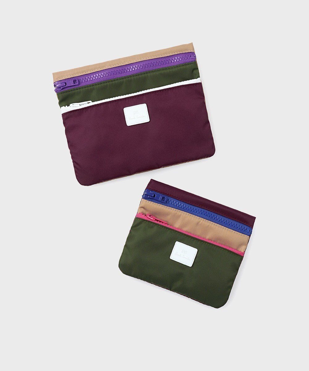 【ポール スミス/Paul Smith】のPSカラーブロック ポーチセット インテリア・キッズ・メンズ・レディースファッション・服の通販 founy(ファニー) 　ファッション　Fashion　レディースファッション　Fashion for Women　ミニ財布・二つ折り財布　Wallets & Card Cases　ポーチ&ミニバッグ　Pouches & Mini Bags　軽量　Lightweight, Ultra Light　シリコン　Silicone, Silicone Material　スポーティ　Sporty, Casual Athletic　財布　Wallet, Purse　ブロック　Block, Solid Block Pattern　ポーチ　Pouch, Small Case　ミックス　Mix, Mixed Style　新作・新入荷　New Arrivals / New In　旅行　Travel　ワインレッド|ID: prp329100004597099 ipo3291000000032671521