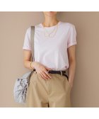 【23区/NIJYUSANKU】の【洗える】コンパクトヤーン スムース Tシャツ ピンク系|ID:prp329100004597152