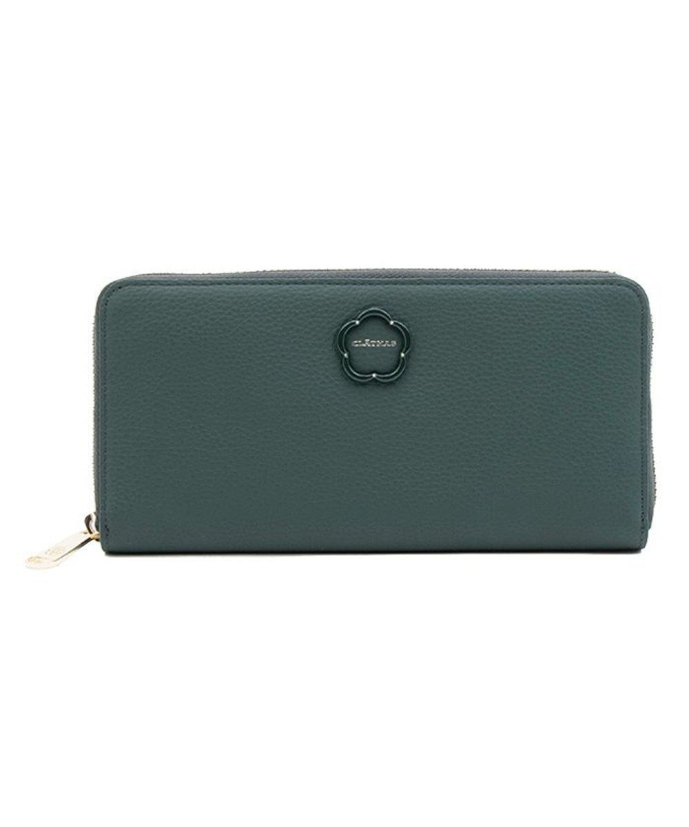 【クレイサス/CLATHAS】のブルトン ラウンド長財布 インテリア・キッズ・メンズ・レディースファッション・服の通販 founy(ファニー) 　ファッション　Fashion　レディースファッション　Ladies' Fashion Online　財布　Wallets　ラウンド　Round　ワンポイント　One Point　財布　Wallet　グリーン|ID: prp329100004597409 ipo3291000000032674890