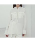 【ベイジ,/BEIGE,】の【洗える】JASMINE / スタンドカラージップブラウス Ecru|ID: prp329100004597412 ipo3291000000032674922