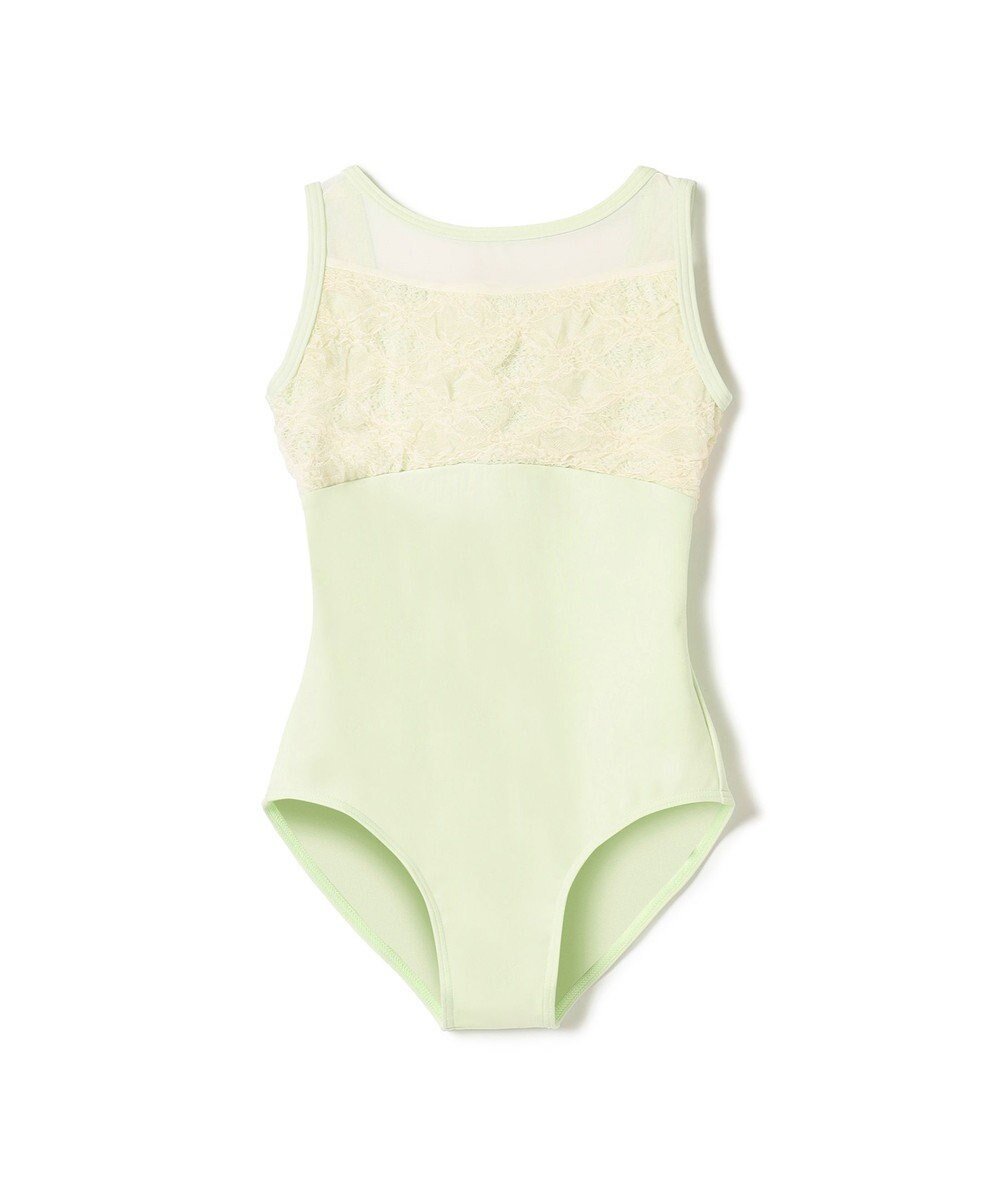 【チャコット/Chacott / KIDS】のノースリーブレオタード インテリア・キッズ・メンズ・レディースファッション・服の通販 founy(ファニー) 　ファッション　Fashion　キッズファッション　KIDS Children’s Clothing　カッティング　Cutting　シンプル　Simple　ストレッチ　Stretch　ノースリーブ　No Sleeve　リーフ　Leaf　レース　Race　人気　Popularity　リーフグリーン|ID: prp329100004597414 ipo3291000000032674938