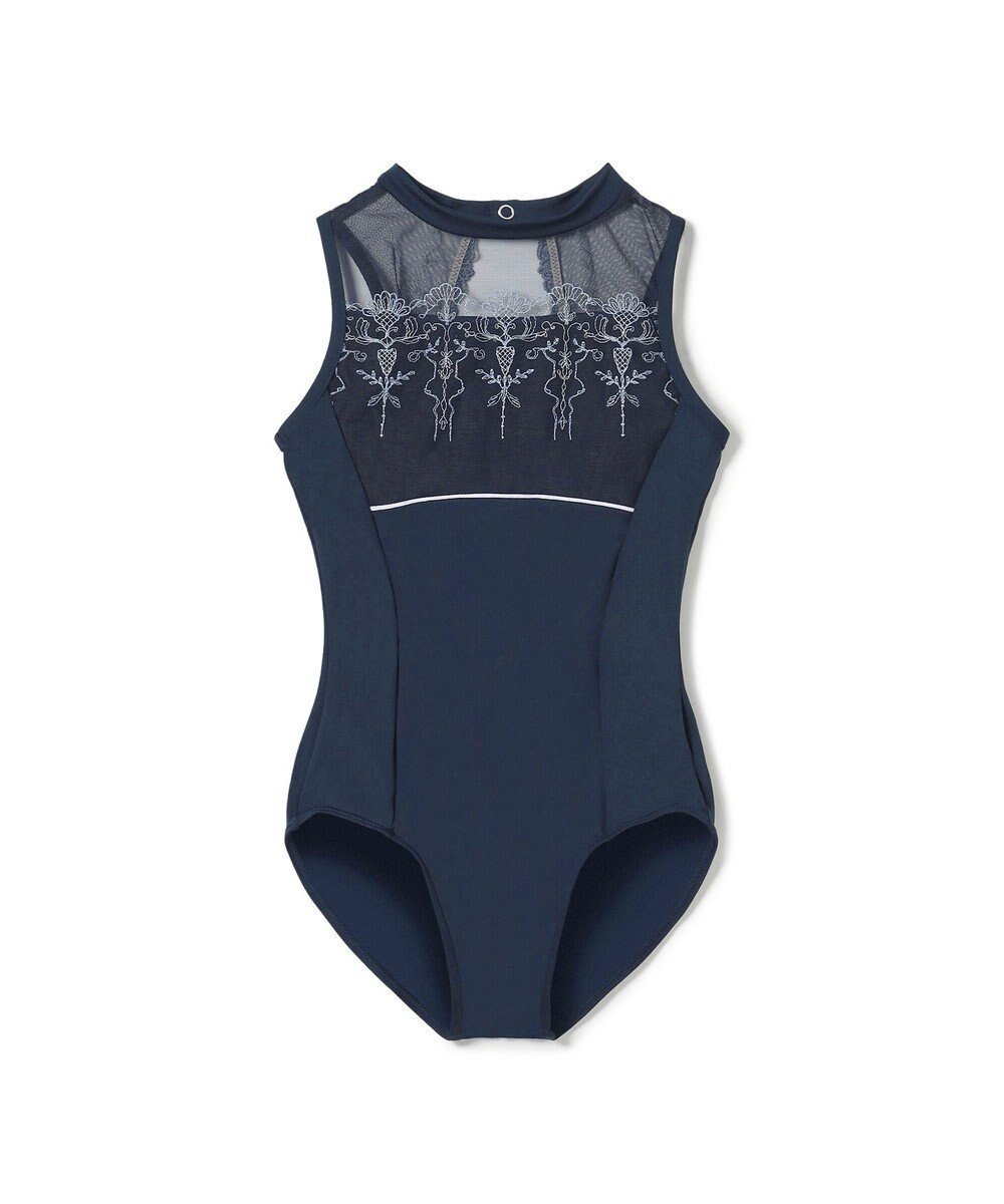 【チャコット/Chacott / KIDS】のハイネックレオタード インテリア・キッズ・メンズ・レディースファッション・服の通販 founy(ファニー) 　ファッション　Fashion　キッズファッション　KIDS Children’s Clothing　クラシカル　Classical　クリスマス X'mas　Christmas Xmas　スカラップ　Scalloped　ドット　Dot　ハイネック　High Neck　パール　Pearl　モチーフ　Motif　エレガント 上品　Elegant　人気　Popularity　吸水　Water Absorption　ネイビー|ID: prp329100004597424 ipo3291000000032674977