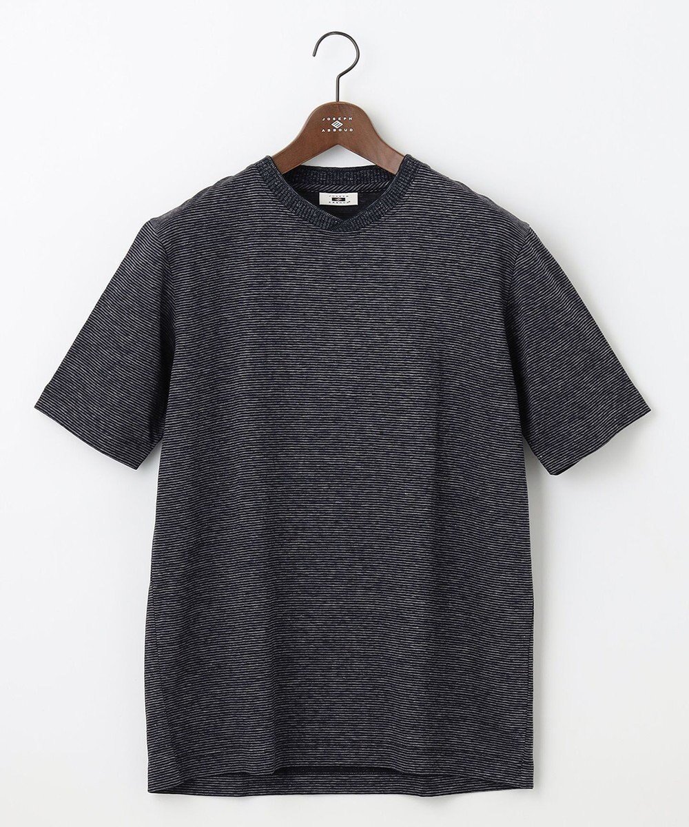 【ジョセフ アブード/JOSEPH ABBOUD / MEN】の【リネン素材/清涼感/吸水速乾】リネン天竺ボーダー Tシャツ インテリア・キッズ・メンズ・レディースファッション・服の通販 founy(ファニー) 　ファッション　Fashion　メンズファッション　Men's Style Online　トップス・カットソー　Tops/Tshirt/Men　シャツ　Shirts　春　Spring　カットソー　Cut And Sew　吸水　Water Absorption　シンプル　Simple　フランス　France　ボーダー　Border　リネン　Linen　S/S・春夏　Ss・Spring/Summer　再入荷　Restock/Back In Stock/Re Arrival　夏　Summer　ネイビー系1|ID: prp329100004597431 ipo3291000000032675016
