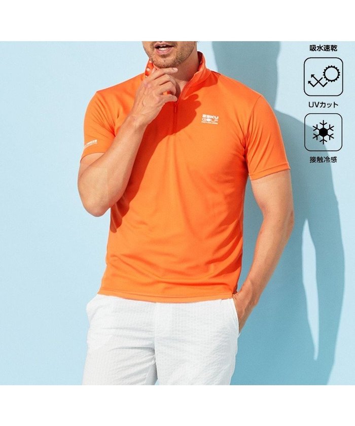 【23区 ゴルフ/23区GOLF / MEN】の【MEN】【接触冷感・UVケア・吸水速乾】ハーフジップ 無地ポロシャツ インテリア・キッズ・メンズ・レディースファッション・服の通販 founy(ファニー) https://founy.com/ ファッション Fashion メンズファッション Men's Style Online トップス・カットソー Tops/Tshirt/Men シャツ Shirts ポロシャツ Polo Shirts 春 Spring 吸水 Water Absorption シルバー Silver シンプル Simple スポーティ Sporty プリント Print ポロシャツ Polo Shirt モチーフ Motif 無地 Plain Color ラウンド Round S/S・春夏 Ss・Spring/Summer 夏 Summer |ID: prp329100004597438 ipo3291000000032675137