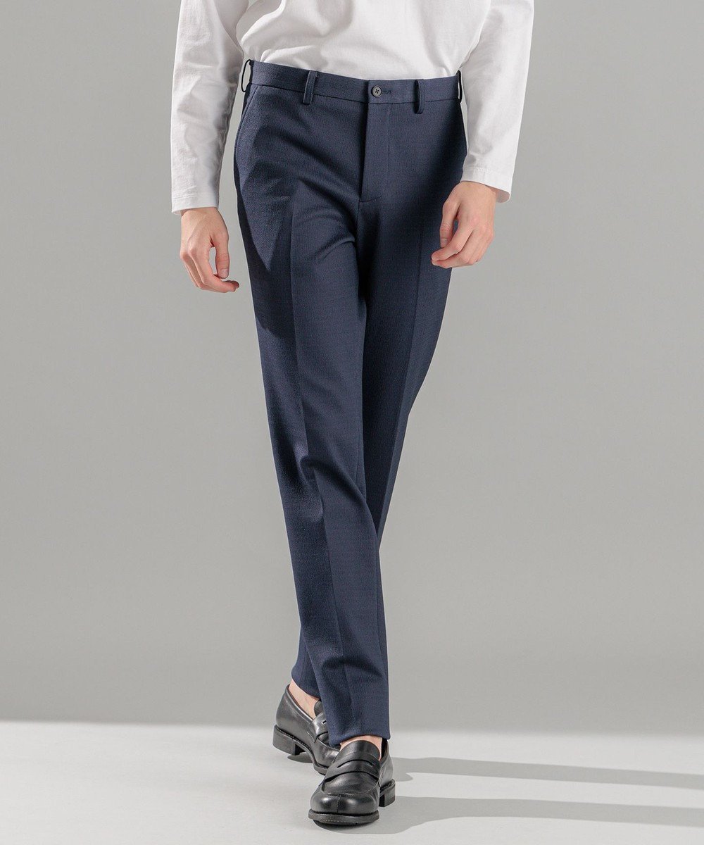 【ジョゼフ オム/JOSEPH HOMME / MEN】のウーブンジャガードジャージー / CITY インテリア・キッズ・メンズ・レディースファッション・服の通販 founy(ファニー) 　ファッション　Fashion　メンズファッション　Men's Style Online　ボトムス　Bottoms/Men　ジャージー　Jersey　ストレッチ　Stretch　スラックス　Slacks　セットアップ　Set Up　ツイード　Tweed　テーパード　Tapered　ビジネス 仕事 通勤　Business　フラップ　Flap　ボトム　Bottom　ポケット　Pocket　エレガント 上品　Elegant　夏　Summer　春　Spring　S/S・春夏　Ss・Spring/Summer　ネイビー系|ID: prp329100004597442 ipo3291000000032675176