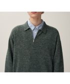 【エイトン/ATON】のBABY ALPACA LINEN ジップアップポロセーター - UNISEX GREEN|ID: prp329100004597443 ipo3291000000032675179