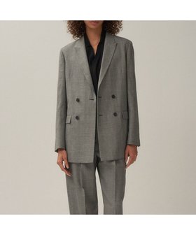 【エイトン/ATON】 WOOL LINEN SHARKSKIN ダブルジャケット人気、トレンドファッション・服の通販 founy(ファニー) ファッション Fashion レディースファッション Ladies' Fashion Online アウター Coat Outerwear ジャケット Jackets ジャケット Jacket セットアップ Set Up ダブル Double ボックス Box リネン Linen 夏 Summer 春 Spring S/S・春夏 Ss・Spring/Summer |ID:prp329100004597457
