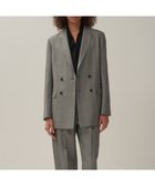 【エイトン/ATON】のWOOL LINEN SHARKSKIN ダブルジャケット GRAY|ID: prp329100004597457 ipo3291000000032675367