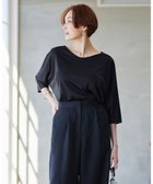 【アイシービー/iCB】の【洗える】トリアセサテンスムース 5分袖プルオーバー ネイビー系|ID: prp329100004597463 ipo3291000000032675439