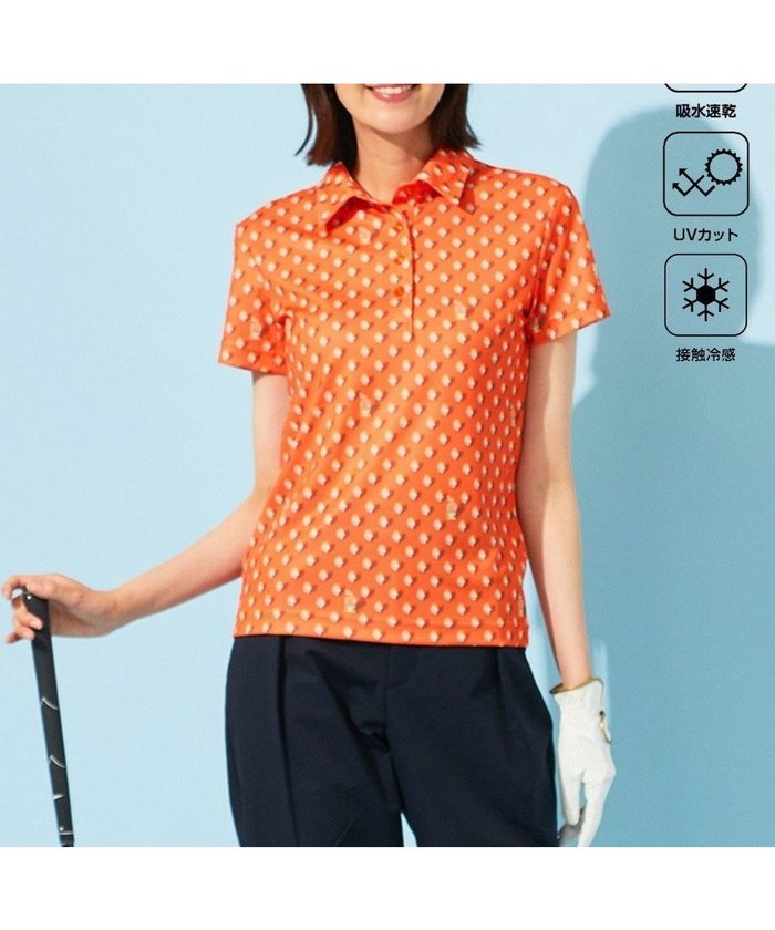 【23区 ゴルフ/NIJYUSANKU GOLF】の【WOMEN】【接触冷感・UVケア・吸水速乾】アイス柄 ポロシャツ インテリア・キッズ・メンズ・レディースファッション・服の通販 founy(ファニー) https://founy.com/ ファッション Fashion レディースファッション Ladies' Fashion Online トップス・カットソー Tops/Tshirt シャツ/ブラウス Shirts/Blouses ポロシャツ Polo Shirts 春 Spring 吸水 Water Absorption シルバー Silver ポロシャツ Polo Shirt 半袖 Short Sleeve モチーフ Motif ラウンド Round S/S・春夏 Ss・Spring/Summer 夏 Summer |ID: prp329100004597468 ipo3291000000032675579