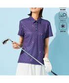 【23区 ゴルフ/NIJYUSANKU GOLF】の【WOMEN】【接触冷感・UVケア・吸水速乾】アイス柄 ポロシャツ ネイビー系5|ID: prp329100004597468 ipo3291000000032675582