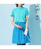 【23区 ゴルフ/NIJYUSANKU GOLF】の【WOMEN】【接触冷感・UVケア・吸水速乾】アイス柄 切替ワンピース サックスブルー系|ID: prp329100004597540 ipo3291000000032676200