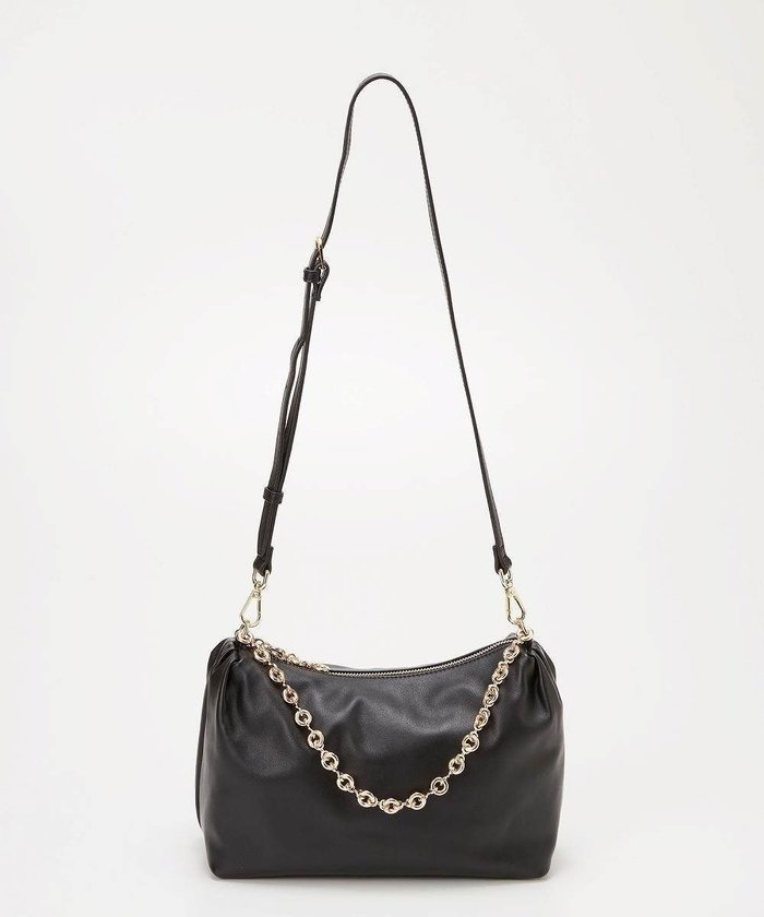 【トプカピ/TOPKAPI】の【TREASURE TOPKAPI】スムース レザー チェーン付き ショルダー バッグ インテリア・キッズ・メンズ・レディースファッション・服の通販 founy(ファニー) https://founy.com/ ファッション Fashion レディースファッション Ladies' Fashion Online バッグ Bag ショルダー Shoulder シンプル Simple チェーン Chain デニム Denim フェミニン Feminine マニッシュ Mannish リラックス Relax ワイド Wide |ID: prp329100004597551 ipo3291000000032676358