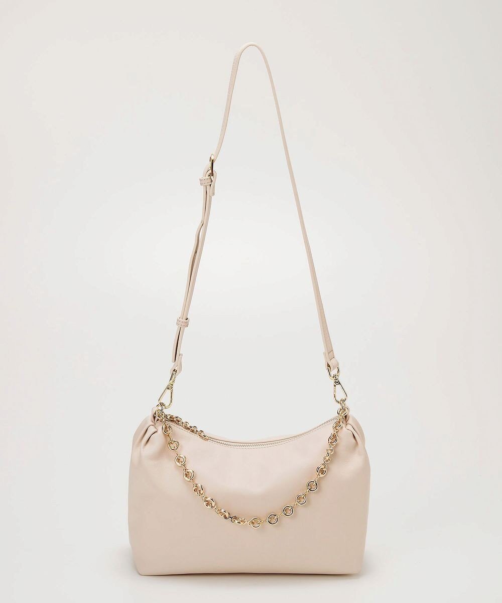 【トプカピ/TOPKAPI】の【TREASURE TOPKAPI】スムース レザー チェーン付き ショルダー バッグ インテリア・キッズ・メンズ・レディースファッション・服の通販 founy(ファニー) 　ファッション　Fashion　レディースファッション　Ladies' Fashion Online　バッグ　Bag　ショルダー　Shoulder　シンプル　Simple　チェーン　Chain　デニム　Denim　フェミニン　Feminine　マニッシュ　Mannish　リラックス　Relax　ワイド　Wide　ライトベージュ|ID: prp329100004597551 ipo3291000000032676361