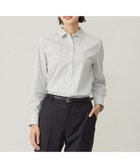 【ジェイ プレス/J.PRESS】の【洗える】BEZコットンナイロン ストライプ シャツカラー ブラウス グリーン×ネイビーストライプ系1|ID: prp329100004597557 ipo3291000000033398418