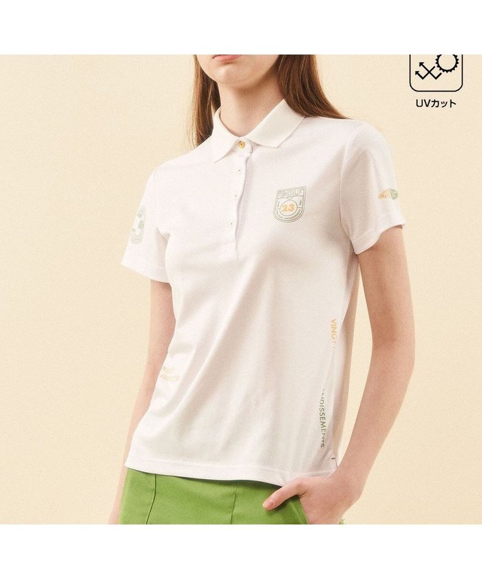 【23区 ゴルフ/NIJYUSANKU GOLF】の【WOMEN】【吸水速乾/UVカット】グラフィカルポロシャツ インテリア・キッズ・メンズ・レディースファッション・服の通販 founy(ファニー) https://founy.com/ ファッション Fashion レディースファッション Fashion for Women トップス・カットソー Cut & Sew Tops シャツ・ブラウス・オフィスカジュアル Elegant Blouses & Button-Ups ポロシャツ・きれいめカジュアル Smart-Casual Polo Tops カラフル Colorful Design スポーツ Sports, Activewear フラット Flat, Flat Shoes ベーシック Basic, Essential ポロシャツ Polo Shirt, Collared Tee モチーフ Motif, Design Theme 吸水 Absorbent, Quick-Dry 夏 Summer 春 Spring S/S・春夏 SS, Spring/Summer, Warm Season |ID: prp329100004597558 ipo3291000000032676542