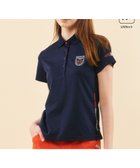 【23区 ゴルフ/NIJYUSANKU GOLF】の【WOMEN】【吸水速乾/UVカット】グラフィカルポロシャツ ネイビー系|ID: prp329100004597558 ipo3291000000032676544