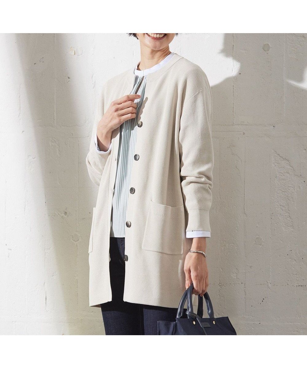 【ジェイ プレス/J.PRESS】の【洗える】ORGANIC GASS COTTON キーネック カーディガン インテリア・キッズ・メンズ・レディースファッション・服の通販 founy(ファニー) 　ファッション　Fashion　レディースファッション　Ladies' Fashion Online　トップス・カットソー　Tops/Tshirt　カーディガン　Cardigans　インド　India　オーガニック　Organic　春　Spring　洗える　Washable　畦　Ridge　カーディガン　Cardigan　シルク　Silk　シンプル　Simple　ポケット　Pocket　ミドル　Middle　S/S・春夏　Ss・Spring/Summer　再入荷　Restock/Back In Stock/Re Arrival　夏　Summer　エレガント 上品　Elegant　ライトグレー系|ID: prp329100004597561 ipo3291000000032676611