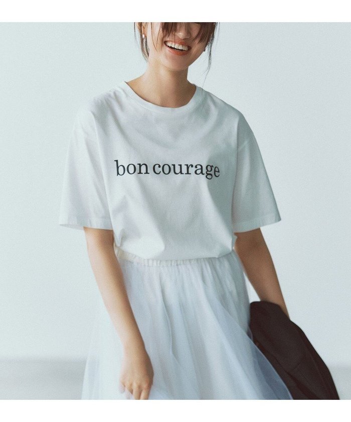 【自由区/JIYU-KU】の【洗える】ボンクラージュロゴ Tシャツ インテリア・キッズ・メンズ・レディースファッション・服の通販 founy(ファニー) https://founy.com/ ファッション Fashion レディースファッション Fashion for Women トップス・カットソー Cut & Sew Tops シャツ・ブラウス・オフィスカジュアル Elegant Blouses & Button-Ups ロングTシャツ・Tシャツ Longline T-Shirts & Tees カットソー・ベーシックTシャツ Cut-and-Sewn Tops / Stretch Tees & Basics おすすめ Recommended / Our Picks エレガント 上品 Elegant カットソー Cut and Sewn Top シアー Sheer, See-Through リラックス Relax, Relaxed Fit 夏 Summer S/S・春夏 SS, Spring/Summer, Warm Season 洗える Machine Washable A/W・秋冬 Autumn/Winter |ID: prp329100004597637 ipo3291000000033680646