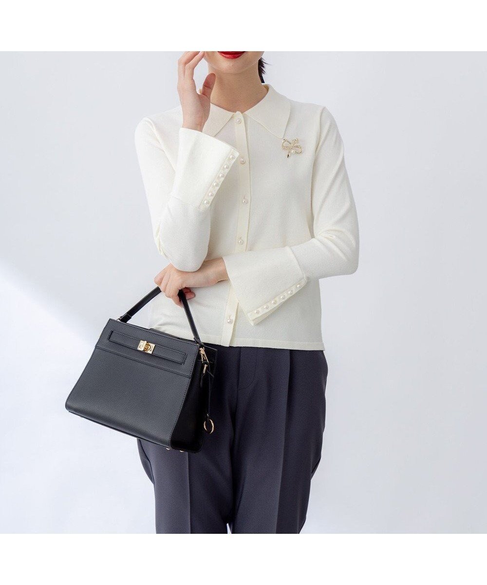 【組曲/KUMIKYOKU】のフレアスリーブニットポロ 人気、トレンドファッション・服の通販 founy(ファニー) 　ファッション　Fashion　レディースファッション　Fashion for Women　トップス・カットソー　Cut & Sew Tops　ニット　Knit Tops & Sweaters　春　Spring　セーター　Sweater, Knitwear　トレンド　Trend, Trending Now　長袖　Long Sleeve, Full Sleeve　パール　Pearl, Pearl Accent　フィット　Fit, Slim Fit　フレア　Flare, Flared　S/S・春夏　SS, Spring/Summer, Warm Season　おすすめ　Recommended / Our Picks　夏　Summer　エレガント 上品　Elegant　 other-1|ID: prp329100004597667 ipo3291000000032677998