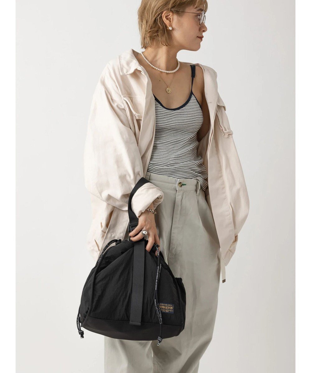 【クラフトスタンダードブティック/CRAFT STANDARD BOUTIQUE】のDRAW 2WAY BAG インテリア・キッズ・メンズ・レディースファッション・服の通販 founy(ファニー) 　ファッション　Fashion　レディースファッション　Ladies' Fashion Online　バッグ　Bag　アメリカン　American　インナー　Inner　コンパクト　Compact　巾着　Purse　ショルダー　Shoulder　ブランケット　Blanket　ポケット　Pocket　ポーチ　Pouch　ビジネス 仕事 通勤　Business　Black|ID: prp329100004597674 ipo3291000000032678101